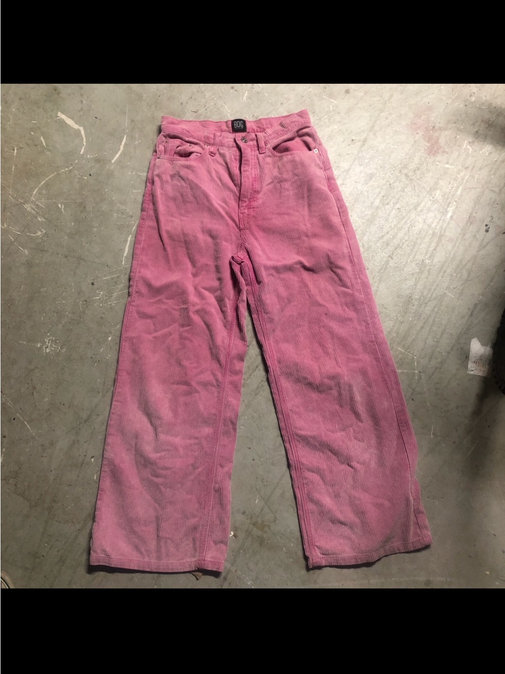 BDG Pink Corduroy Wide-Leg Jeans - Women
